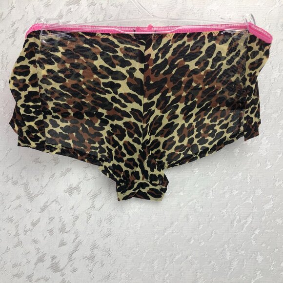 Betsey Johnson Intimates Cheetah Print Cheekini Mesh Panties with Embellishments - Picture 4 of 12